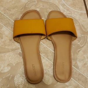 Yellow Old Navy Slides